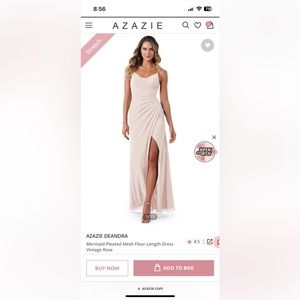 AZAZIE DEANDRA
Mermaid Pleated Mesh Floor-Length Dress Vintage Rose